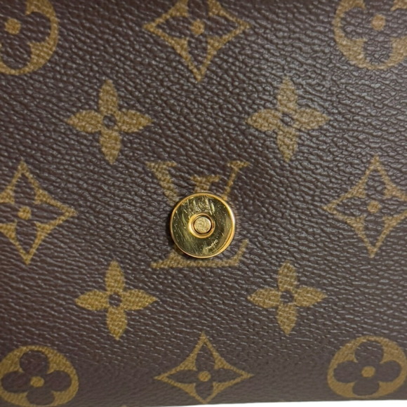 LOUIS VUITTON Pochette Twin GM Monogram Shoulder Bag Canvas M51852 Brown ⭐ - Picture 9 of 9